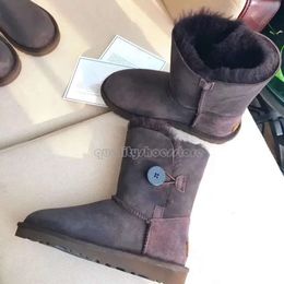 Boots Uggskid Mini Boot Platform Tasman Tazz Platform Australia Slippers Winter Booties Snow Mini Boot Ankle Short Fur Chesut Outdoor Comfort Unisex with Box 938