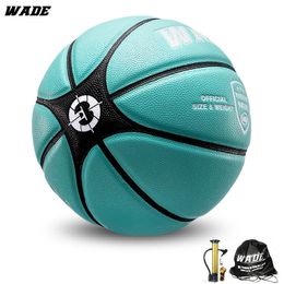 WADE Number 3 Size 7 Original PU Leather Basketball Ball for Adultkids Indoor with Free Tools Gift 240127