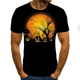 Men's T Shirts Summer T-shirt Halloween Theme Tops 3D Printed Fashion Short Sleeve Round Neck Casual Shirt