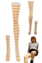 Party Supplies Anime Live Action TV One Piece Nami Cosplay Fantasia Costume Accessories Socks Striped Stocking Adult Women Fantasy Halloween