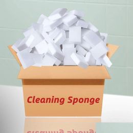 Sponges & Scouring Pads New 30/50/100 Pcs Melamine Sponge Magic Household Eraser Cleaning Tools For Office Kitchen Bath Sponges Drop D Dhz1B