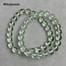 Loose Gemstones Wholesale Natural 8mm Green Quartz Smooth Round Beads For Making Jewellery DIY Necklace Bracelet Or Gift