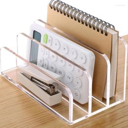 Kitchen Storage Elegant Acrylic Mail With 3 Dividers Portable Container
