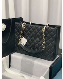 Classic large capacity shopping bag Rhomboid fashion zipper purse designer women Shoulder bag handbag crossbody black