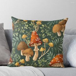 Pillow Woodland Mushroom Spray Throw S For Decorative Sofa Case Christmas