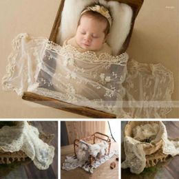Blankets Embroidered Born Pography Props Lace Baby Soft Infantil Po Shoot Accessories Posing Decoration