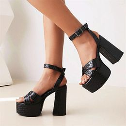 Sandals Karin 2024 Fashion High Heels Sexy Ladies Ultra Heel Fish Mouth Buckle Waterproof Thick Sole