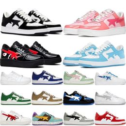 Designer Sapatos casuais masculinos de baixa plataforma de baixa plataforma preta bule bule cinza preto camurça de camurça esportiva treinadores de tênis