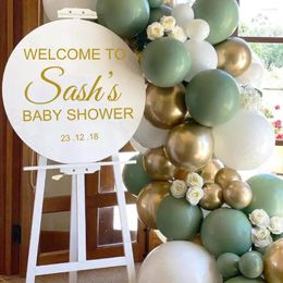 Party Decoration Round Custom Welcome Sign Board 35x35cm Personalised Baby Shower For Birthday Decor