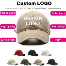 Ball Caps SLECKTON Custom Hat LOGO Embroidery Baseball Cap For Women And Men Picture DIY Print Fashion Summer Sun High-quality Unisex