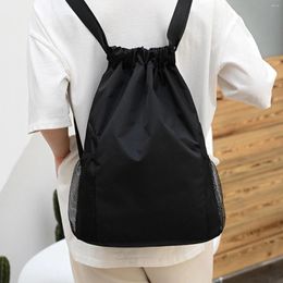 Shopping Bags Drawstring Backpack Bag Water Resistant Nylon Draw String Sports Gym For Storing Clothing And Shoes Etc