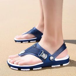 Sandals 2024 Men's Flip Flops Beach Slippers Summer Casual For Men Flat Home Shoes Antiskid Male Sandalias Zapatos Hombre