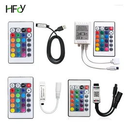 Controllers USB 24 Key RGB LED Controller 5V 12V IR Remote Dimmer Interface 4 Pin Apply To 2835 5050 3528 Strip Light