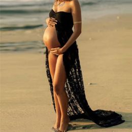 Dresses Maternity Gown Photography Props Lace Stretchy Pregnancy Long Dress for Pregnant Women for Photo Shoot Maxi Maternity Leave