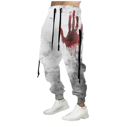 Men's Pants Mens Soft Pocket Trousers Printed Loose Casual Solid Colour Linen Cotton Wide Leg Sports