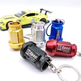 Keychains Drop JDM RACING D1 Spec Aluminum Alloy Car Wheel Lug Nuts Screw Keychain Keyring For Men Gilfs12481