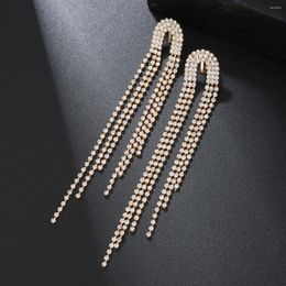 Backs Earrings Luxury Women's Clip On Rhinestone Shiny Wedding Statement Party Non Pierced Jewelry Gifts