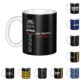 Mugs Air Traffic Controller Coffee DIY Personalised Pilot Fighter Ceramic Mug Cup Creative Gift