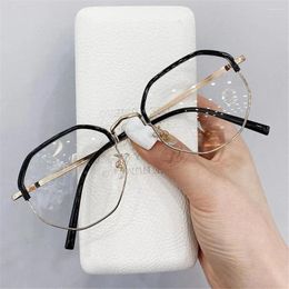 Sunglasses Metal Square Frame Transparent Lens Optical Mirror Eyewear Clear Eyeglasses Glasses