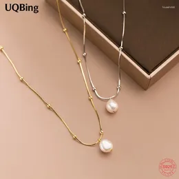 Pendants Fashion Snake Ball Chain Necklaces Freshwater Pearl Pendant Necklace For Women 925 Sterling Silver Summer Jewellery