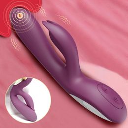 Powerful G Spot Rabbit Vibrator for Women Nipple Clitoris Stimulator Massager Dual Motors Dildo Adult Goods Sex Toys Female 240202