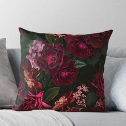 Pillow Antique Midnight Botanical Flower Rose Night Garden Throw Elastic Cover For Sofa