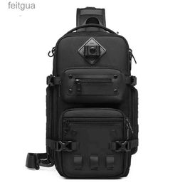 Camera bag accessories Tactical Mens Chest Bag Outdoor Sports Messenger Large Capacity Shoulder Travel Pocket with Rack YQ240204