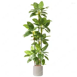 Decorative Flowers Artificial Plant Bonsai White Dots Green Radish Nordic Floor Fake Indoor Restaurant Decoration Ornaments