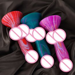 Dildos New Dog Animal Mixed Colour Simulation Small Penis Liquid Silicone Fleshy Fake Adult Products