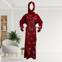 Ethnic Clothing Abayas For Women Elegant Spring Fashion Muslim Long Sleeve O-neck Plus Size Abaya Dubai Maxi Dress Kaftan