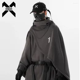 Men's Hoodies 11 BYBB'S DARK Men Functional Sweatshirts 2024 Autumn Cloak Design Hoodie Casual Pullover Techwear