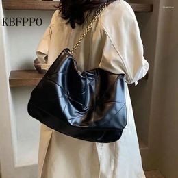 Evening Bags Women Solid Color Single Shoulder French Tote Fashionable Luxury Backpack 2 Chains Supermarket Shopping Bag Ladies Side