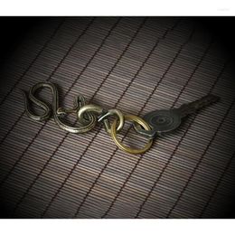 Keychains Fashion Brass Metal Snake Rat Mouse Shape Keychain Cute Pendant Bag Zodiac Hanging Antique Key Gift