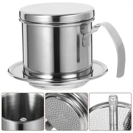 Dinnerware Sets Stainless Steel Vietnamese Pot Travel Accessories Coffee Machine Philtre Portable