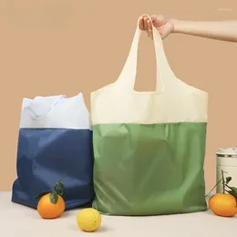 Storage Bags Large Capacity Shoulder Foldable Eco-Friendly Supermarket Shopping Bag Grocery Food Package Waterproof Folding Handbag