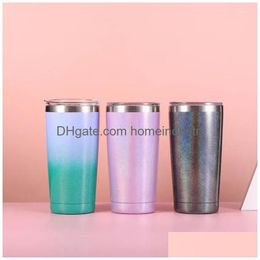 Water Bottles Fashion 20Oz Spray Plastic Car Cup Cold Bba 304 Stainless Steel Vacuum Double-Layer Insated Drop Delivery Dh8Ue