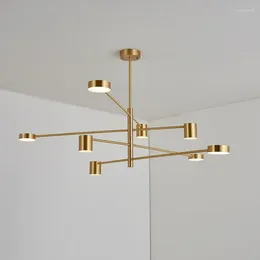 Pendant Lamps Modern Fashion Black Gold White Long Led Chandelier Loft Nordic Lamp Decorative Indoor Hanging For Livingroom Bedroom