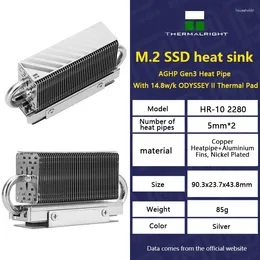 Computer Coolings Thermalright HR-10 2280 M.2 Solid State Drive AGHP Heat Pipe Sink Radiator SSD Cooler Gasket With Thermal Silicone Pad