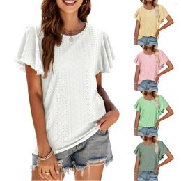 Women's Blouses Womens Tunic Tops Short Sleeve Square Neck Polka Dot Shirts