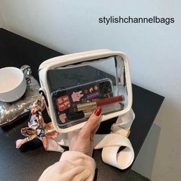 Cross Body PVC Clear Crossbody Bags for Women Men Stadium Approved Transparent Shoulder Handbag Small Square Phone Bag Outdoor Wal336H