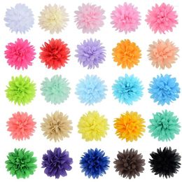 Hair Accessories 30pcs/lot 10cm Large Chiffon Flower For Born Baby Girls Headband Flowers DIY Crafting Supplies