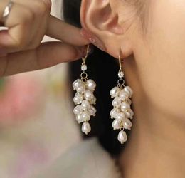 Stud 2024 New Fashion Trend Design Exquisite Pearl Tassel Earrings For Women Jewellery Wedding Party Premium Gift