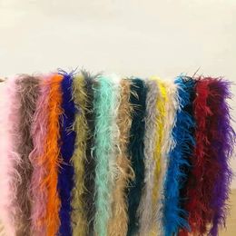 28 Colours Ostrich Feather Boa Dyed Natural Ostrich Feather Scarf for Wedding Costume Clothing Decoration Ribbon 1 Ply Thickness 240119