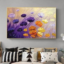 Decorative Canvas Poster Prints Nordic Art Tree Flowers Landscape Abstract Oil Painting Wall Pictures for Living Room Home Decor 240129