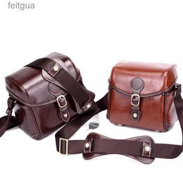 Camera bag accessories Photography PU leather Retro DV Bag for JVC fashion Waterproof Vintage Bags YQ240204