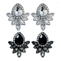 Dangle Earrings Shiny Smooth Rhinestones Fashion Flower Sparkling Crystal Stone Piercing Jewellery