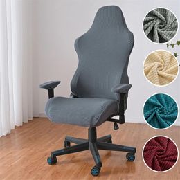 Chair Covers 1 Set Elastic Office Cover Stretch Computer Gaming Slipcovers Polar Fleece Spandex Armchair Protector Seat