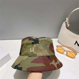 Camo Ball Cap Couple Outdoor Vacation Hats Letter Embroidery Casquette Men Summer Camping Sun Protection Caps Women Sunshade Bucket Hat