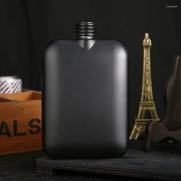 Hip Flasks 6Oz Black Whiskey Wine Flask Stainless Steel Alcohol Bottle Leak Proof Rust-proof Pot For Camping Groomsmen Gifts