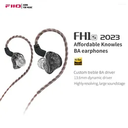 FiiO FH1s 2024 1DD 1BA HIFI Earphone 0.78mm Wired Earbuds IEM For Android/PC/IOS